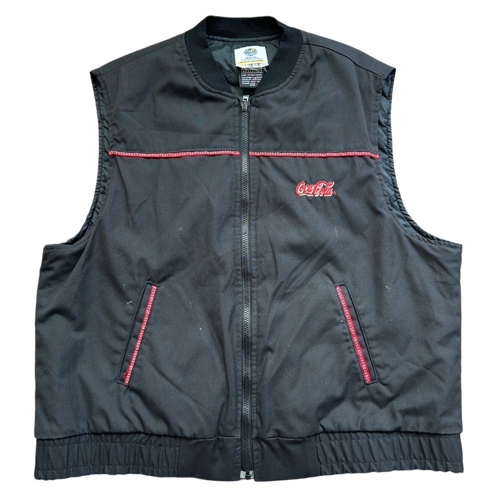 Riverside Vintage Coca Cola 3M Thinsulate Insulation Red Black Vest Size XL